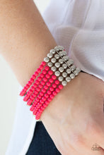 Load image into Gallery viewer, Layer it on Thick Pink Bracelet
