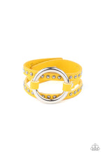 Load image into Gallery viewer, Studded Statement Maker Yellow Urban Bracelet
