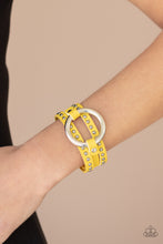 Load image into Gallery viewer, Studded Statement Maker Yellow Urban Bracelet
