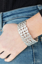 Load image into Gallery viewer, Tectonic Texture Silver Bracelet
