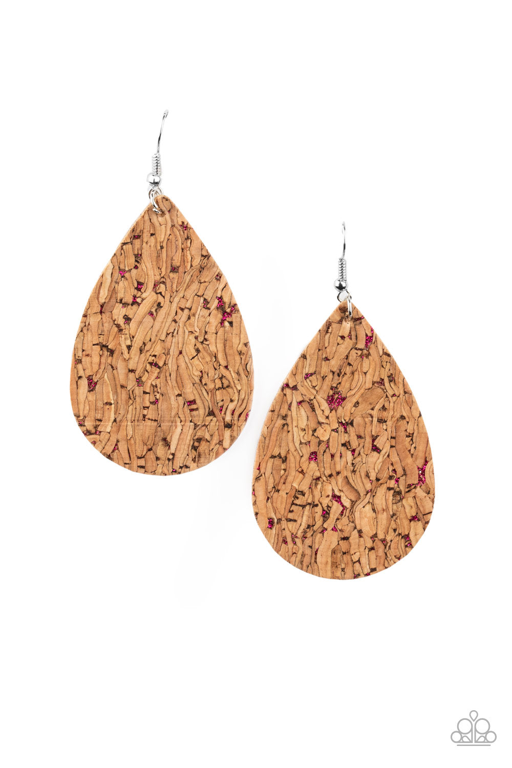 Cork it Over Pink Earrings