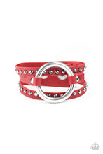 Load image into Gallery viewer, Studded Statement Maker Red Bracelet
