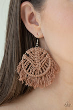 Load image into Gallery viewer, All About Macrame Brown Earrings
