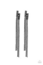 Load image into Gallery viewer, Radio Waves Black Post Earrings
