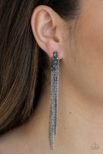 Load image into Gallery viewer, Radio Waves Black Post Earrings
